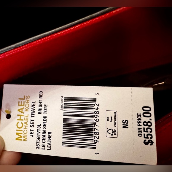 MICHAEL Michael Kors Red Structured Tote - Picture 11 of 13